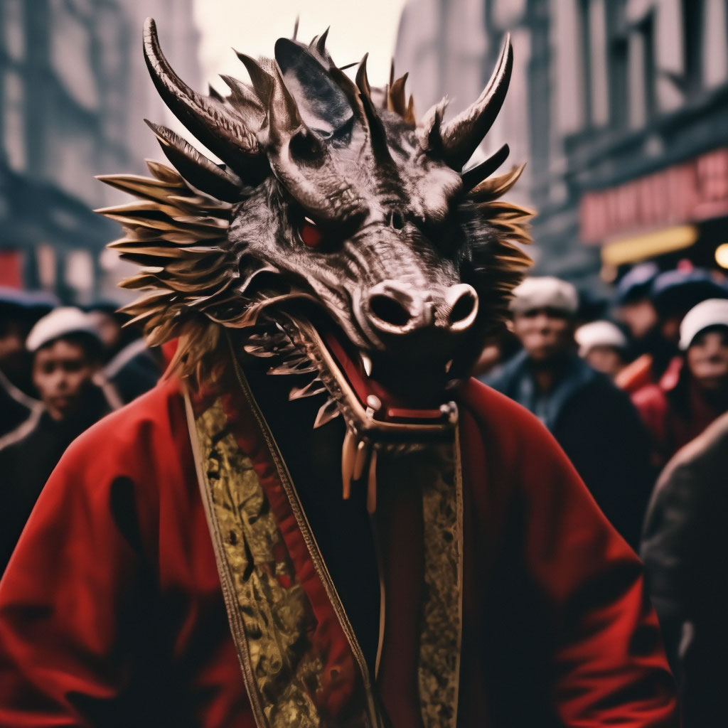"The new year of the dragon" — image created in Shedevrum