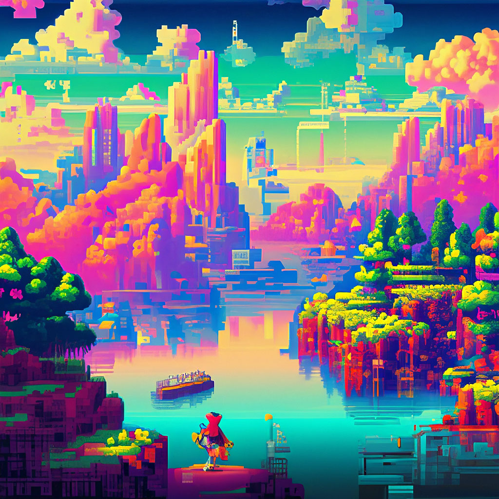 "Pixel graphics" — image created in Shedevrum