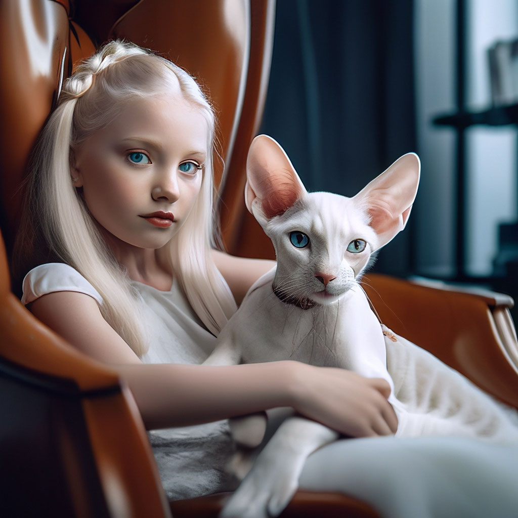 Albino fashion sphynx