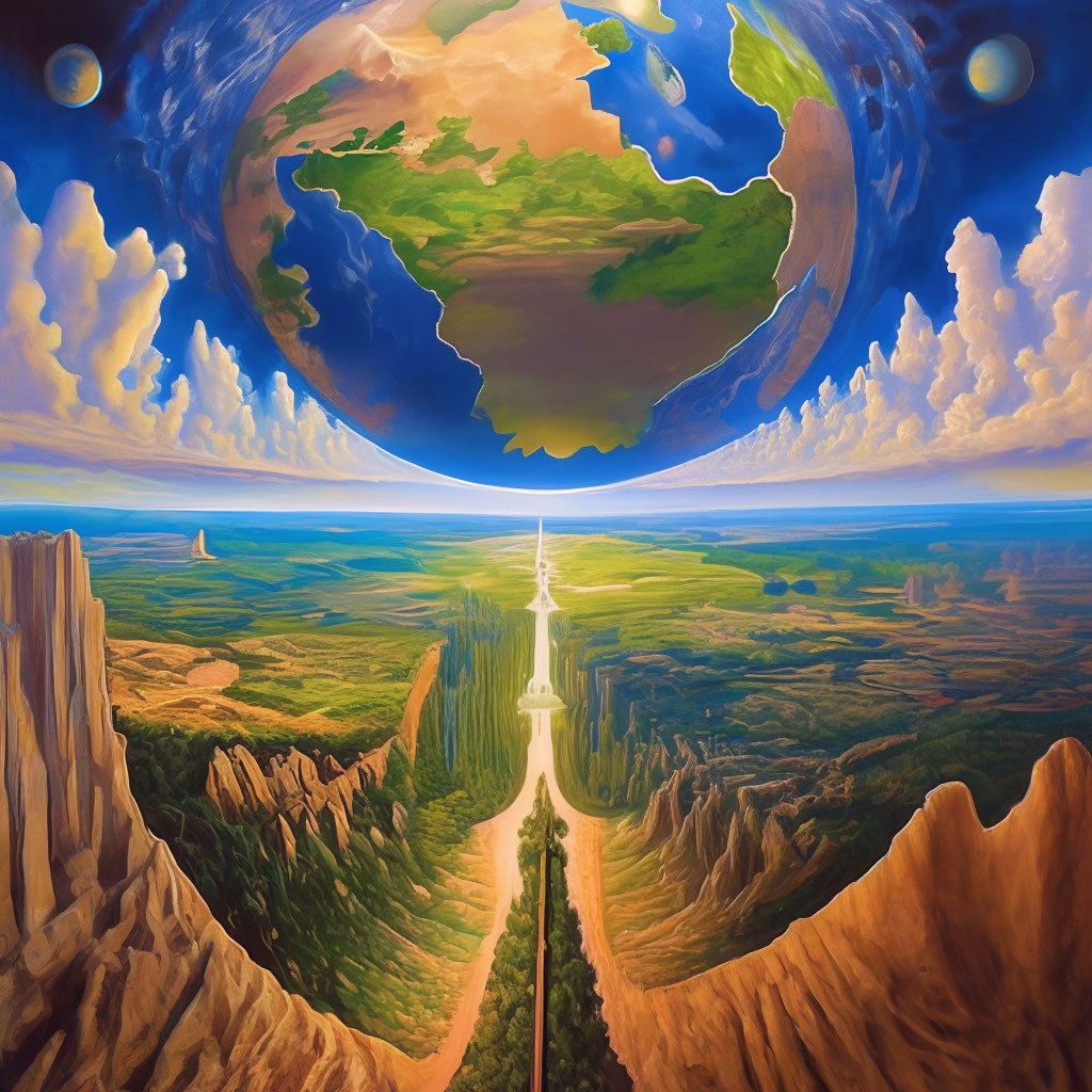"In the way of all the earth" — image created in Shedevrum