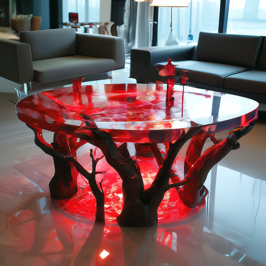 "Interior design decor, interior coffee table made of epoxy resin ...