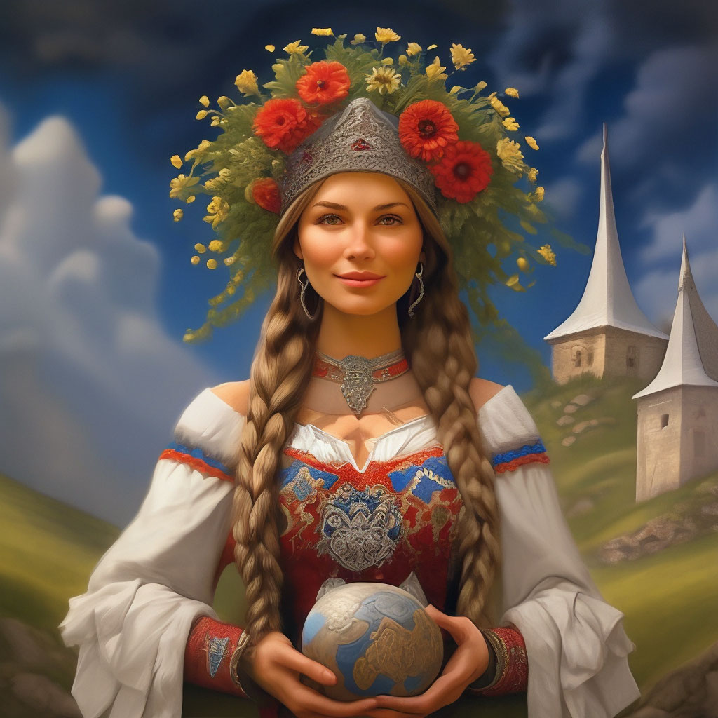 "Mother earth of the Slavs" — image created in Shedevrum