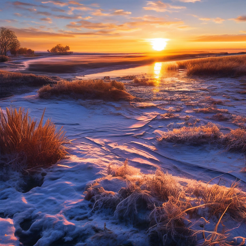 ツ)_/¯ landscape, cold shadows, photorealism, octane number, sun, air ...