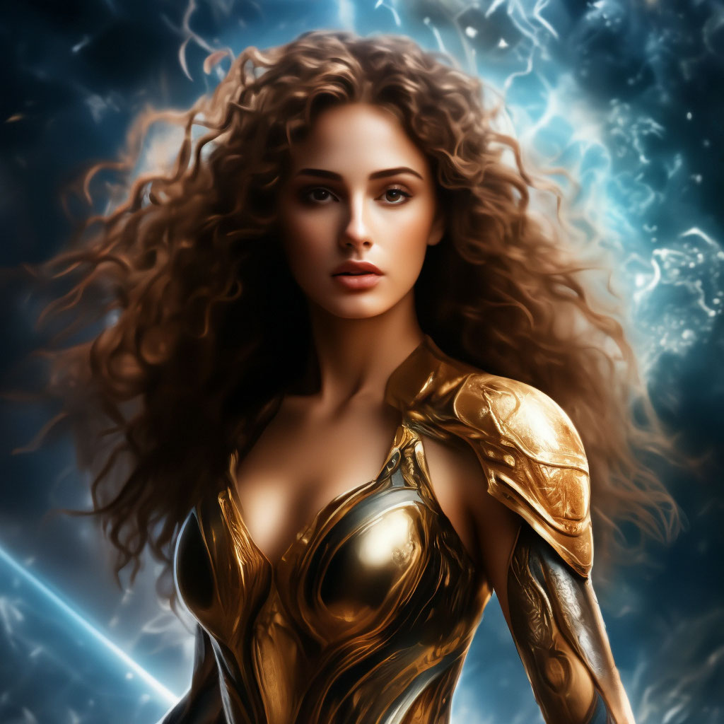 "Transparent goddess of the universe" — image created in Shedevrum