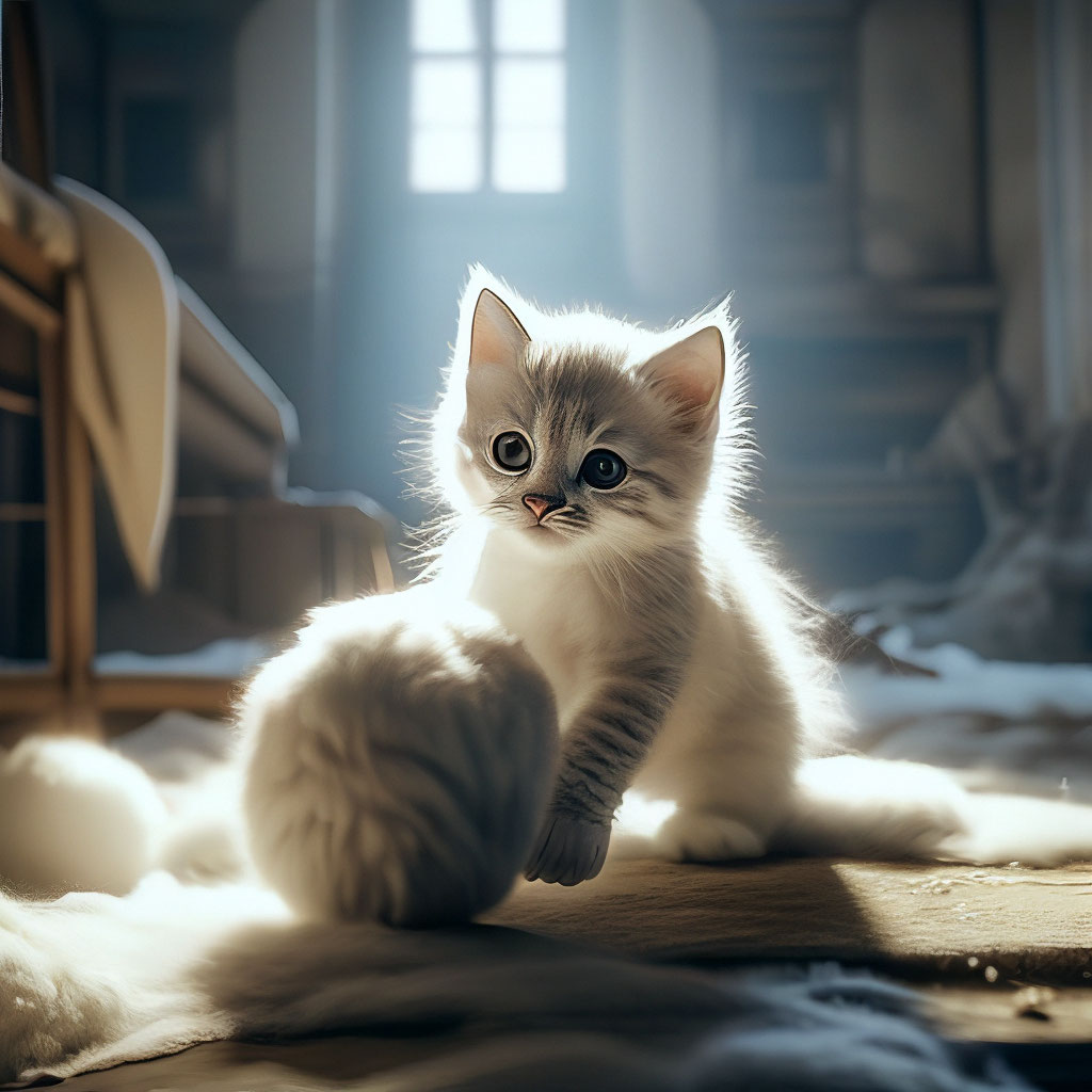"Zbagojnaj nochee... a ghost kitten is a light, playing with a ball of ...