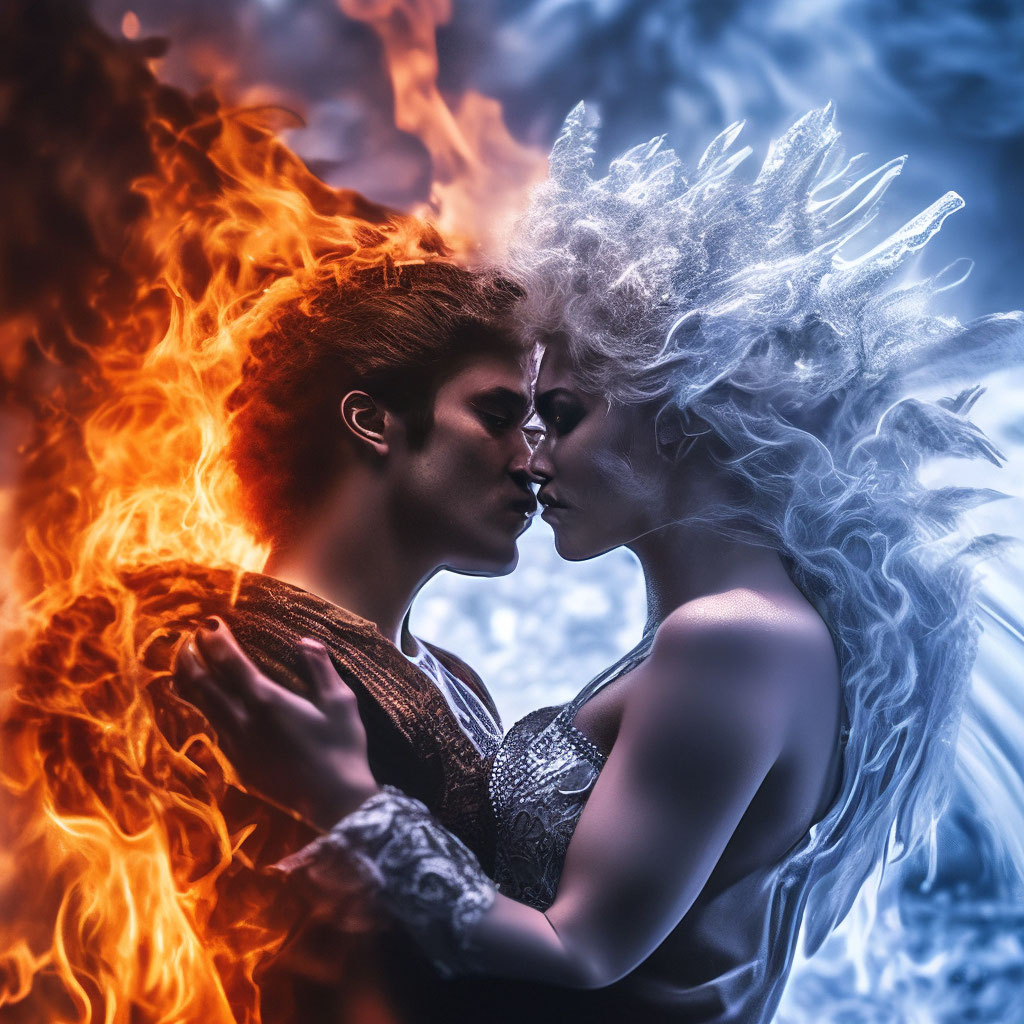 противостояние огня и воды. огненная девушка. свет и тьма добро и зло. свет во тьме. Angel arena reborn.