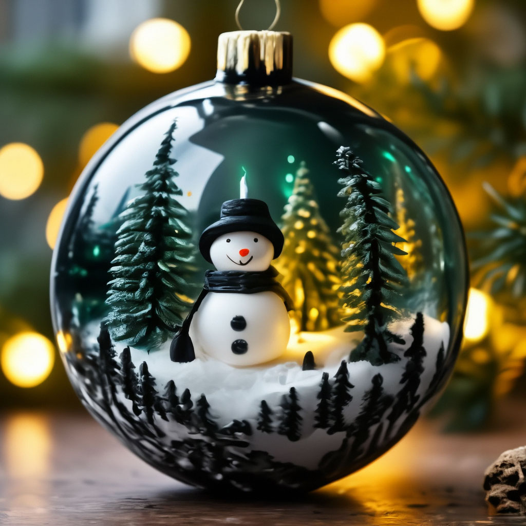 "Christmas tree ball ,a tree with a light glow inside the branches of ...