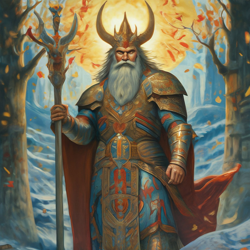 "Veles in Slavic mythology" — image created in Shedevrum