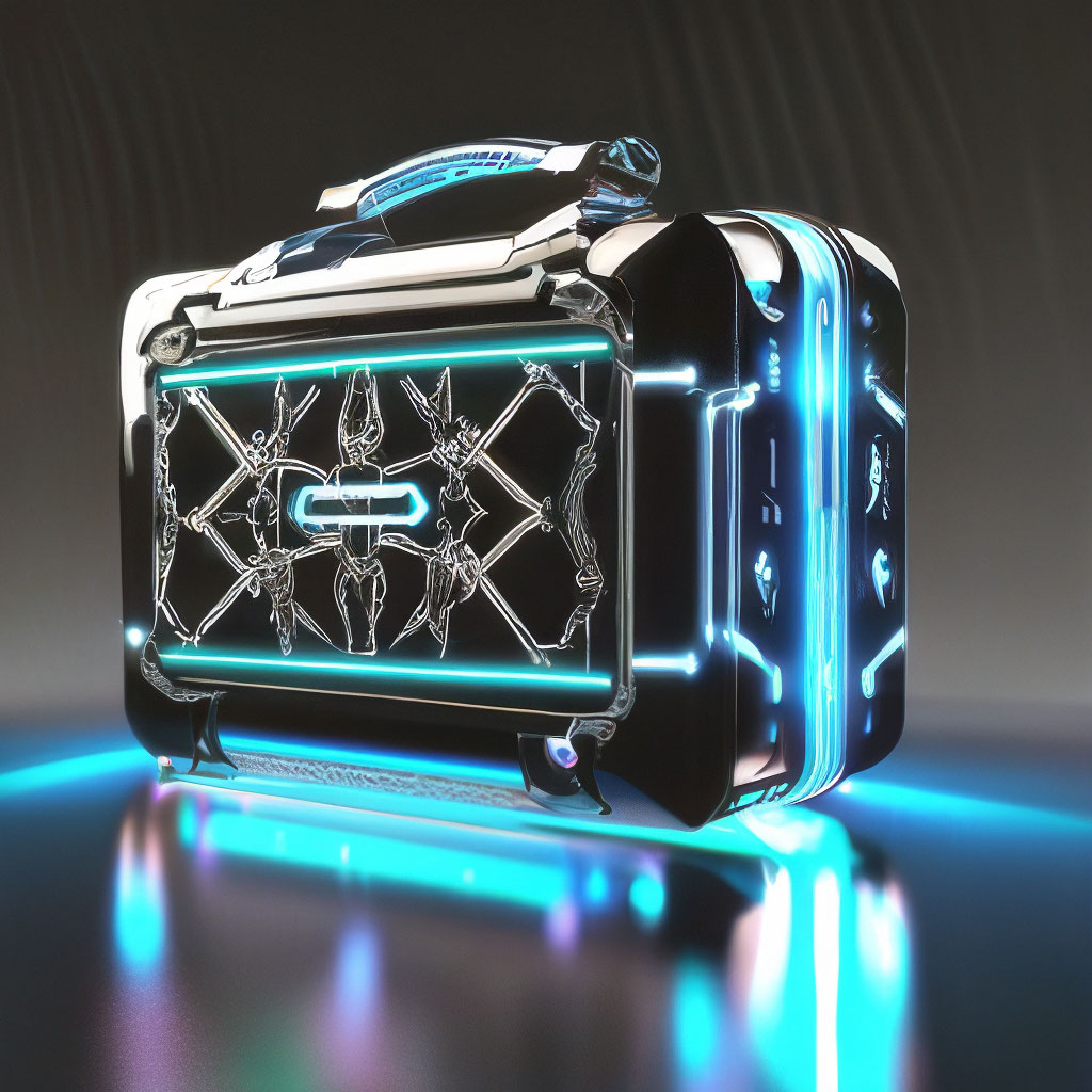 Black LED briefcase with a secret,LED backlight, …