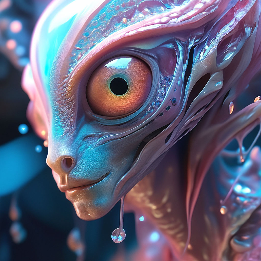 "☘️ Color illustration. the aesthetics of mysticism, a beautiful alien ...