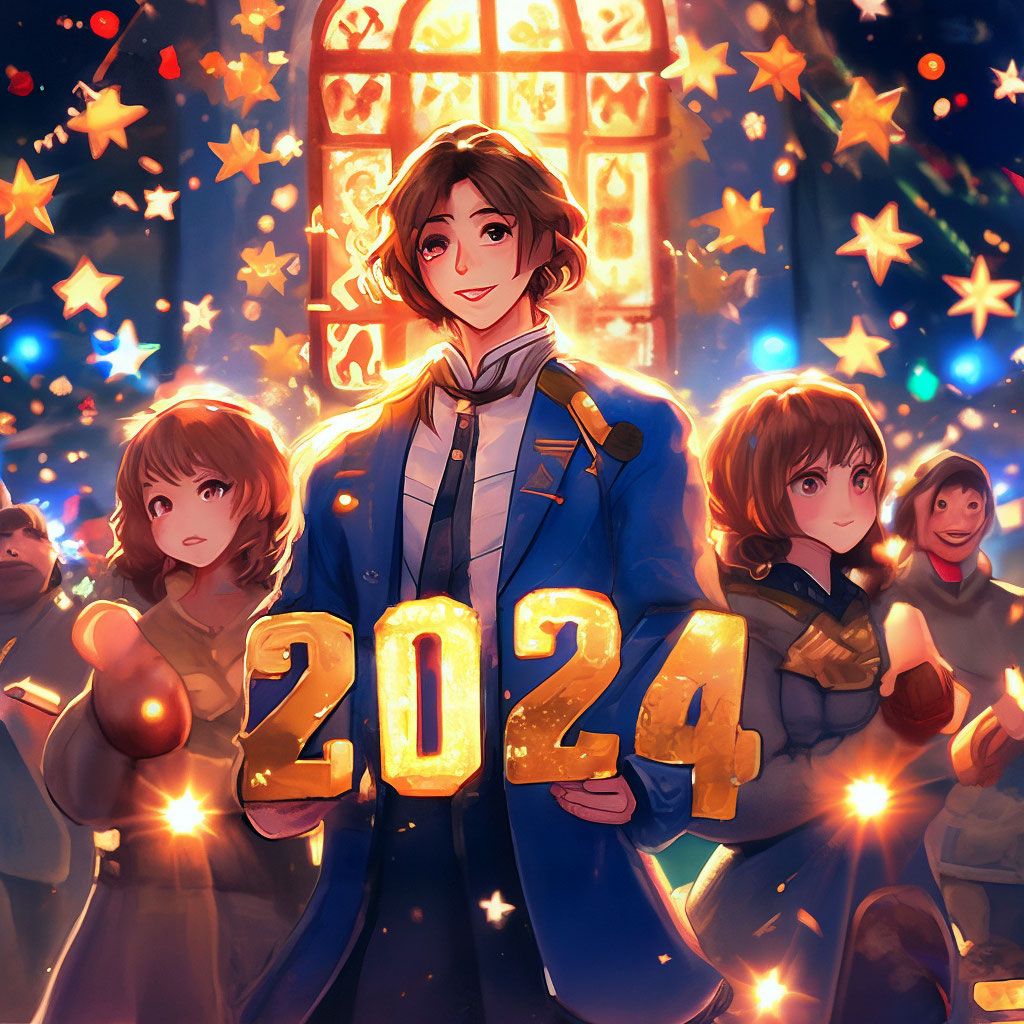 "Hello, Happy New Year! The New Year is coming to us" — image created ...