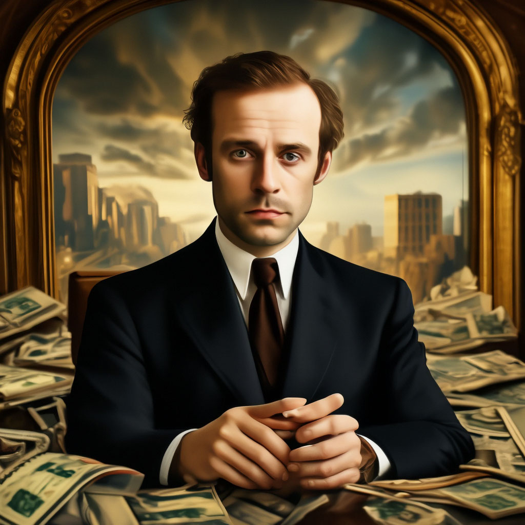 "The biggest scam of the century" — image created in Shedevrum