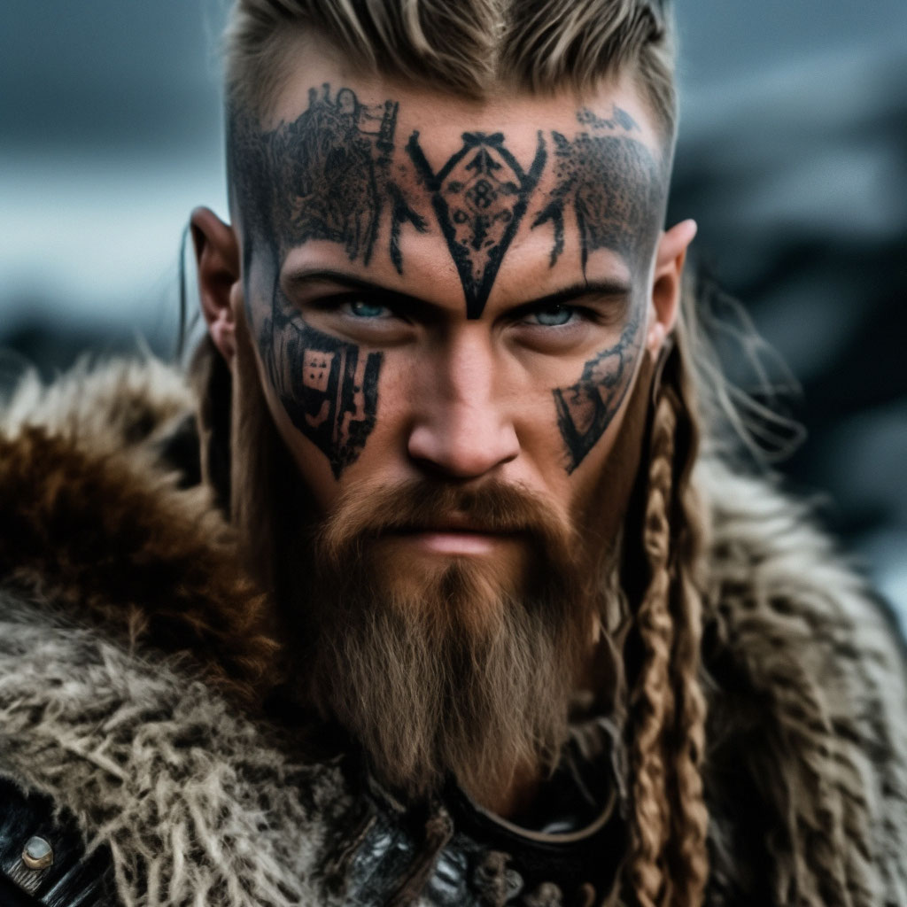 Armor Face Tattoos