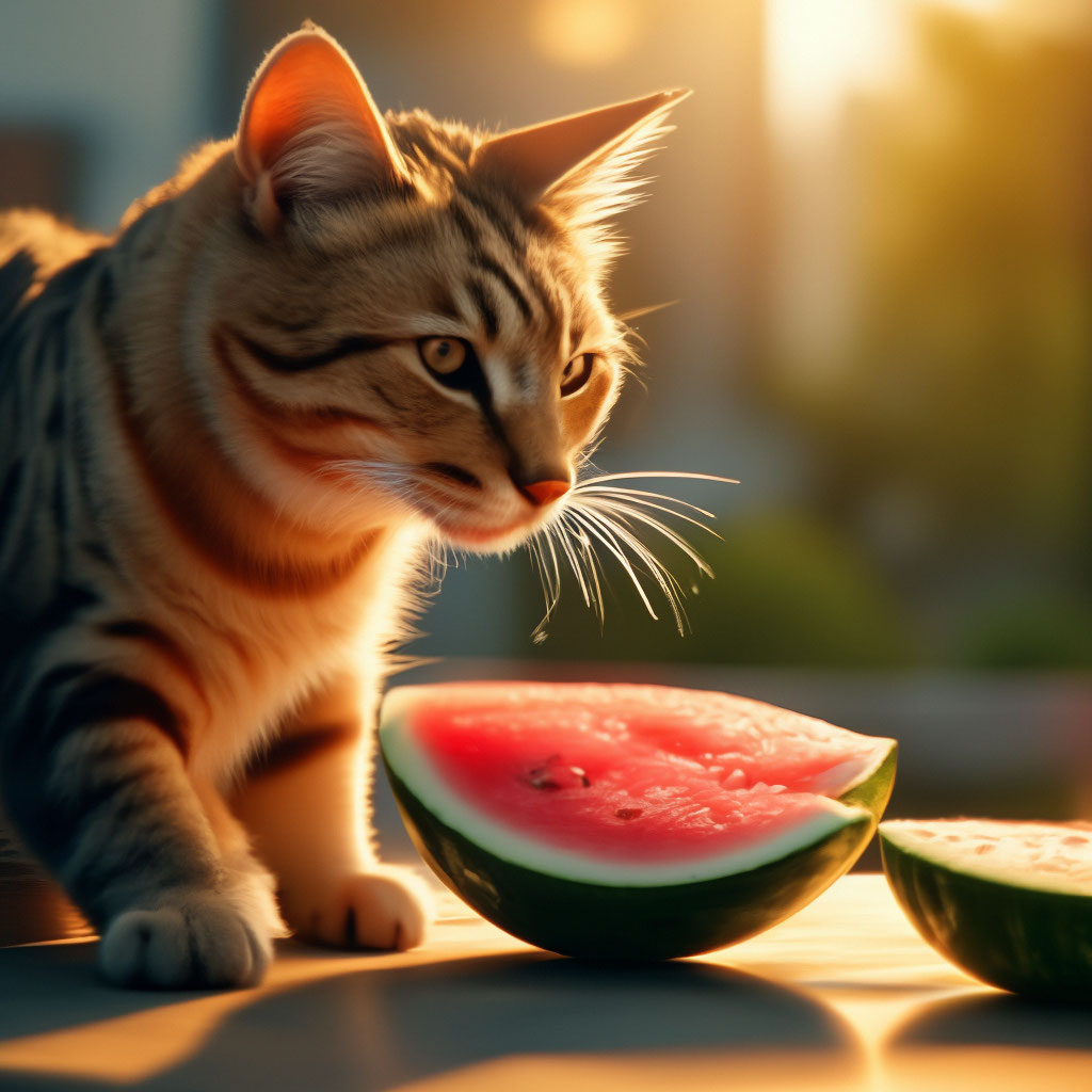       Cat quotAtomquot eat watermelon and roarPets  amp Animals      video             