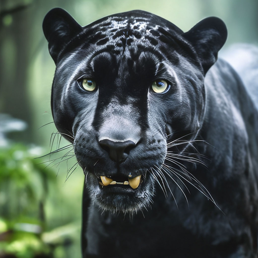 Красавец чёрный ягуар дерзкий в …» — создано в Шедевруме
