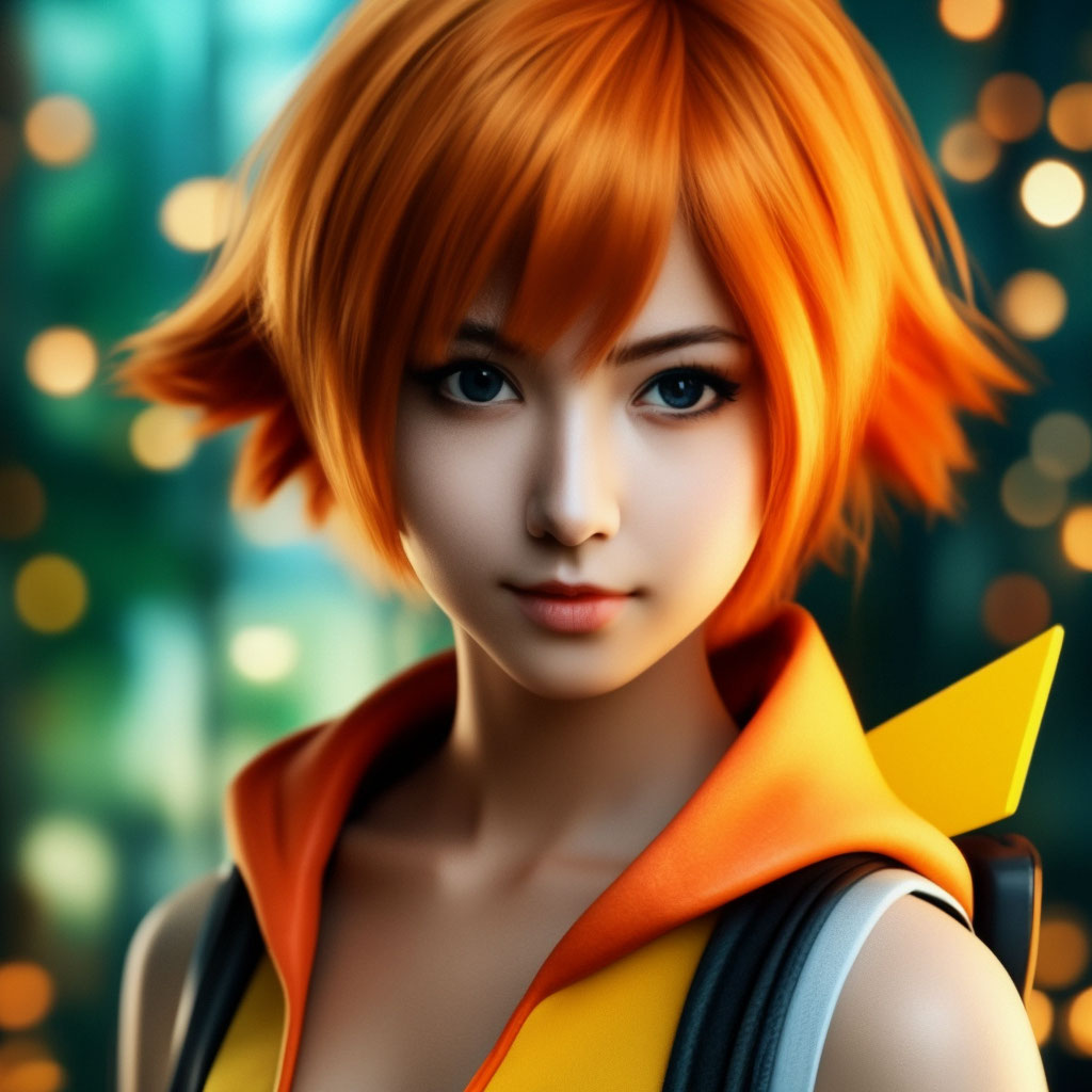 "Misty of pokemon, photography, ." - image created in Shedevrum.