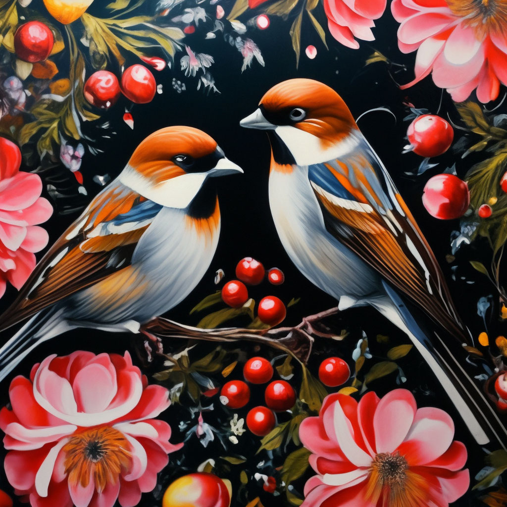 «Петриковская роспись,на черном листе…» — создано в Шедевруме