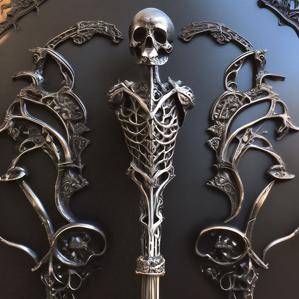 Скелет человека на металлической подставке 45см