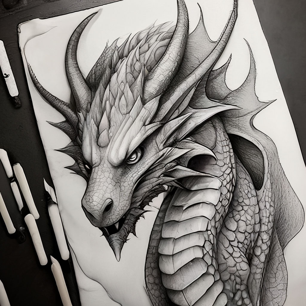 батик рисунки дракон | Дзен