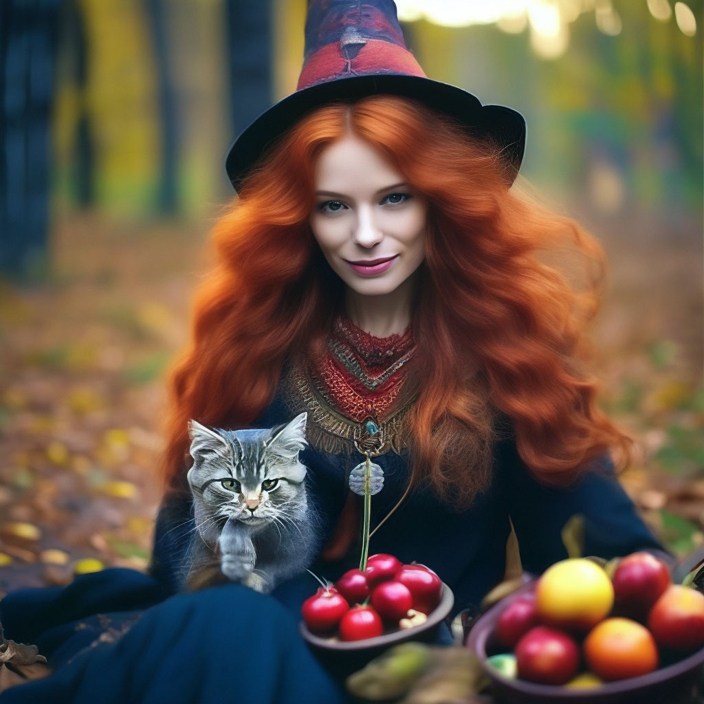 In autumn the witches are …» — создано в Шедевруме