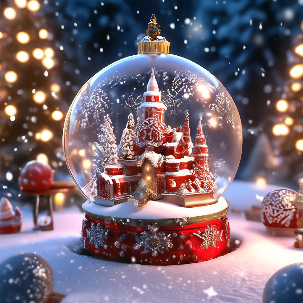 Рождество, волшебство. 3D, красный …» — создано в Шедевруме