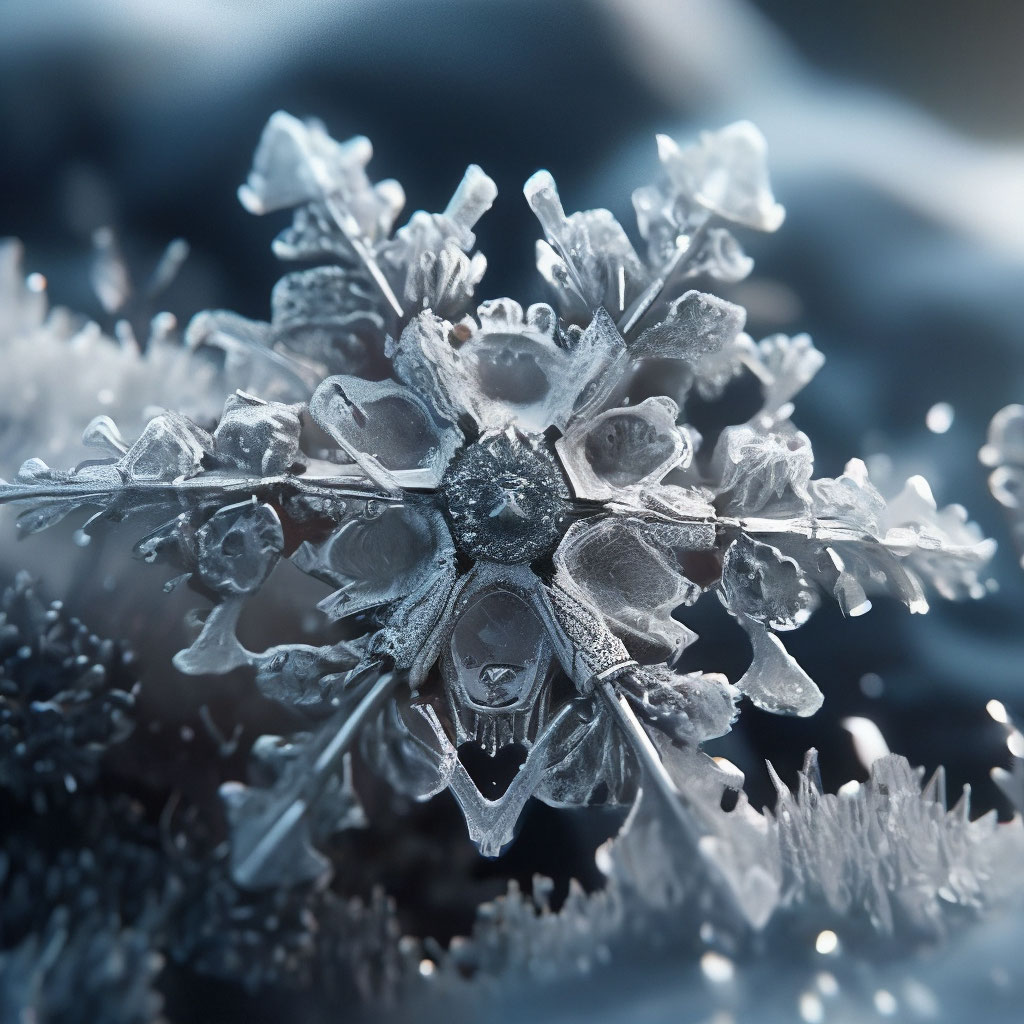 Фотографии снежинок под микроскопом