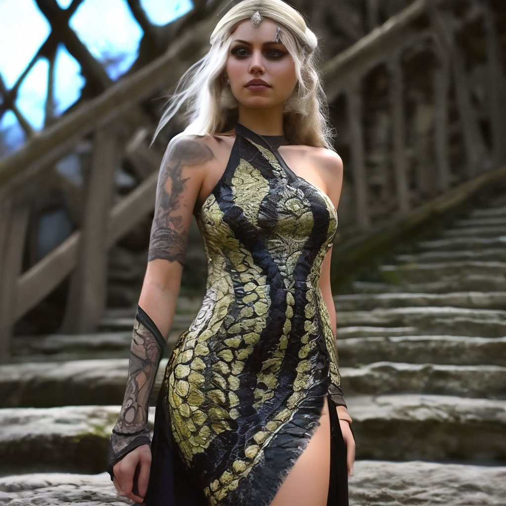 Платье из змеи в стиле джипси …» — создано в Шедевруме