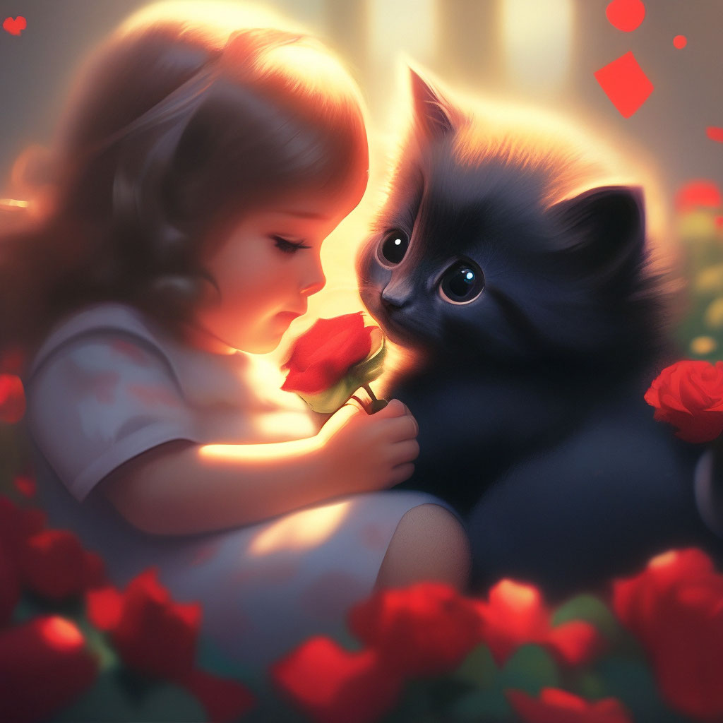 Люблю тебя мой котенок