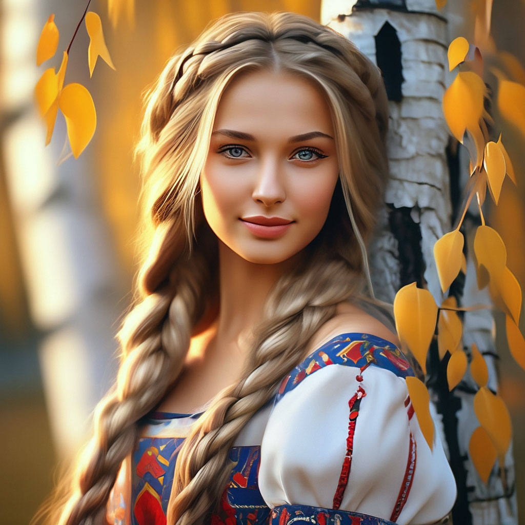Славянская внешность девушки