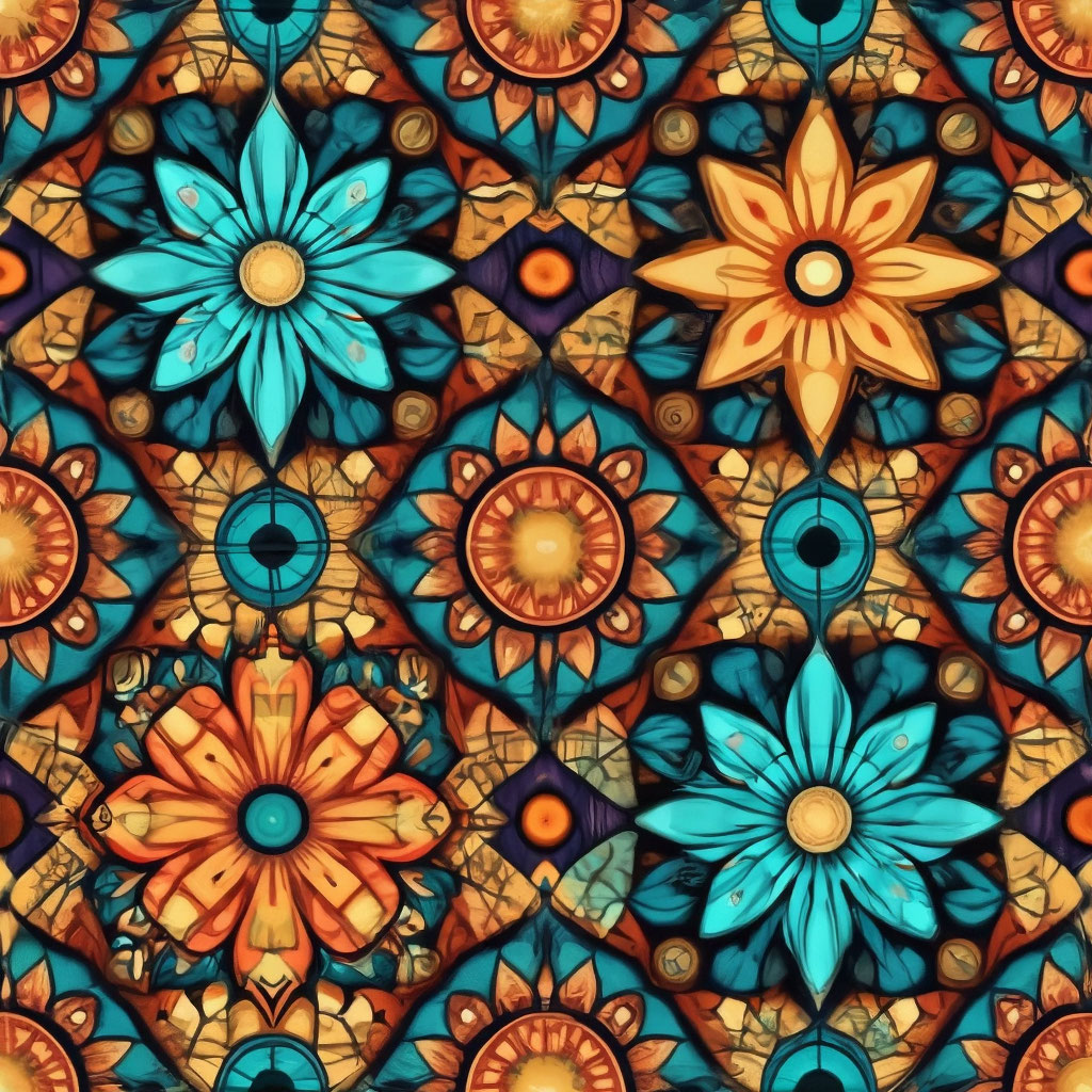 Vintage ethnic seamless pattern, …» — создано в Шедевруме
