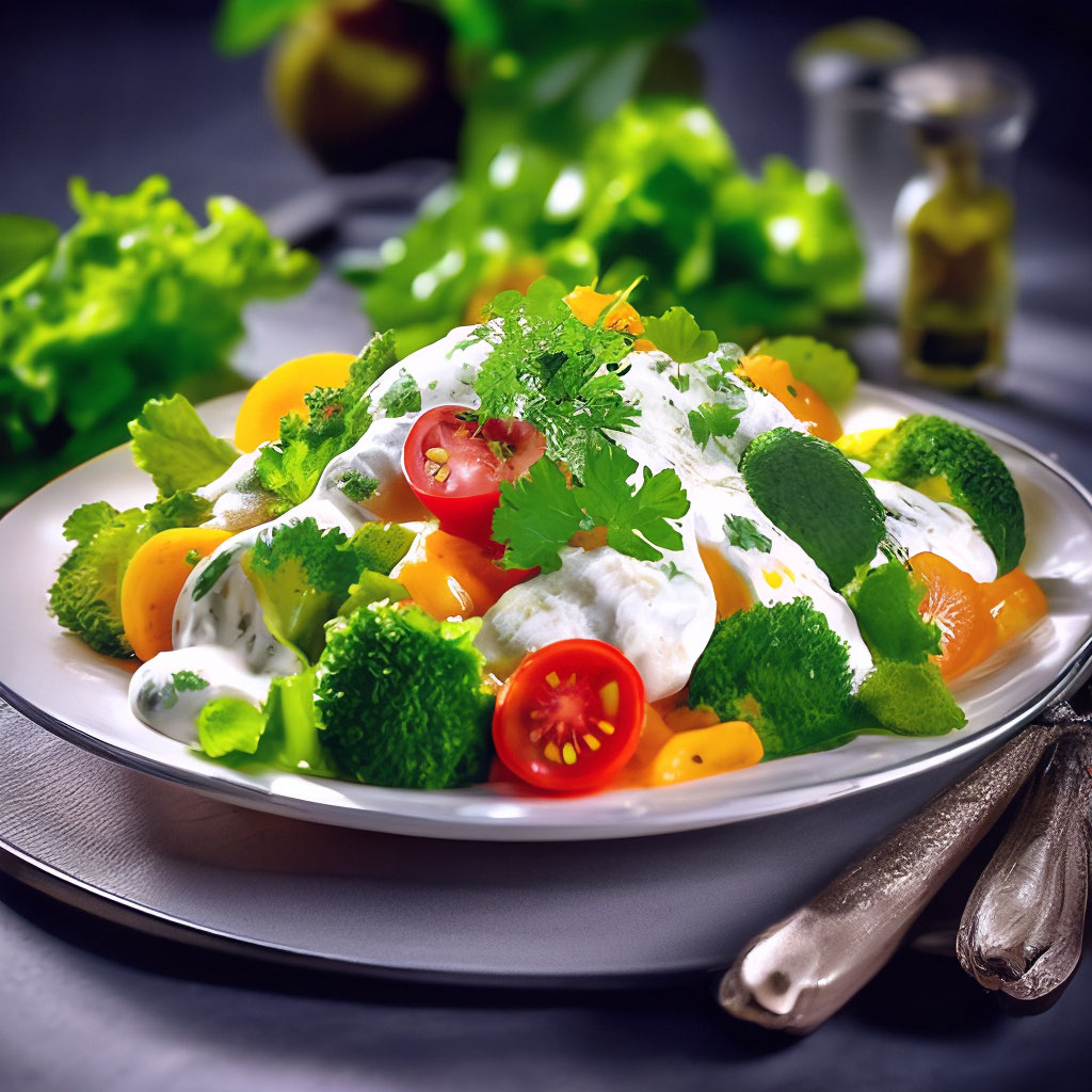 Овощной салат со сметаной - пошаговый рецепт с фото