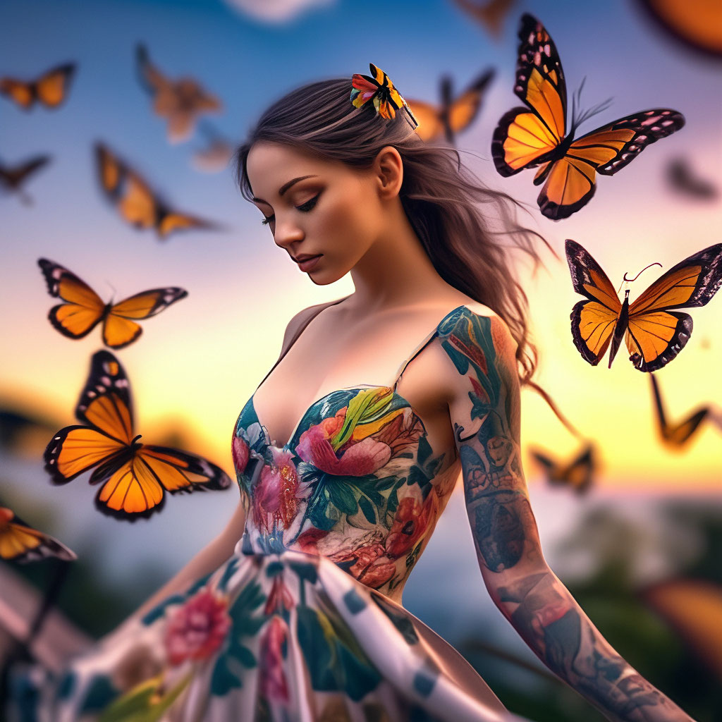 Абстрактная Современная Настенная картина с изображением лица и бабочки | AliExpress
