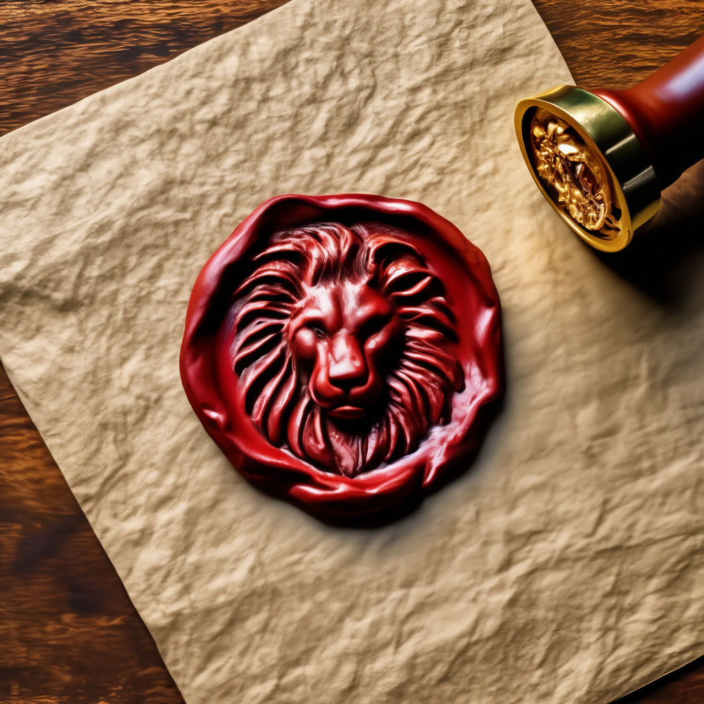 Lion wax seal