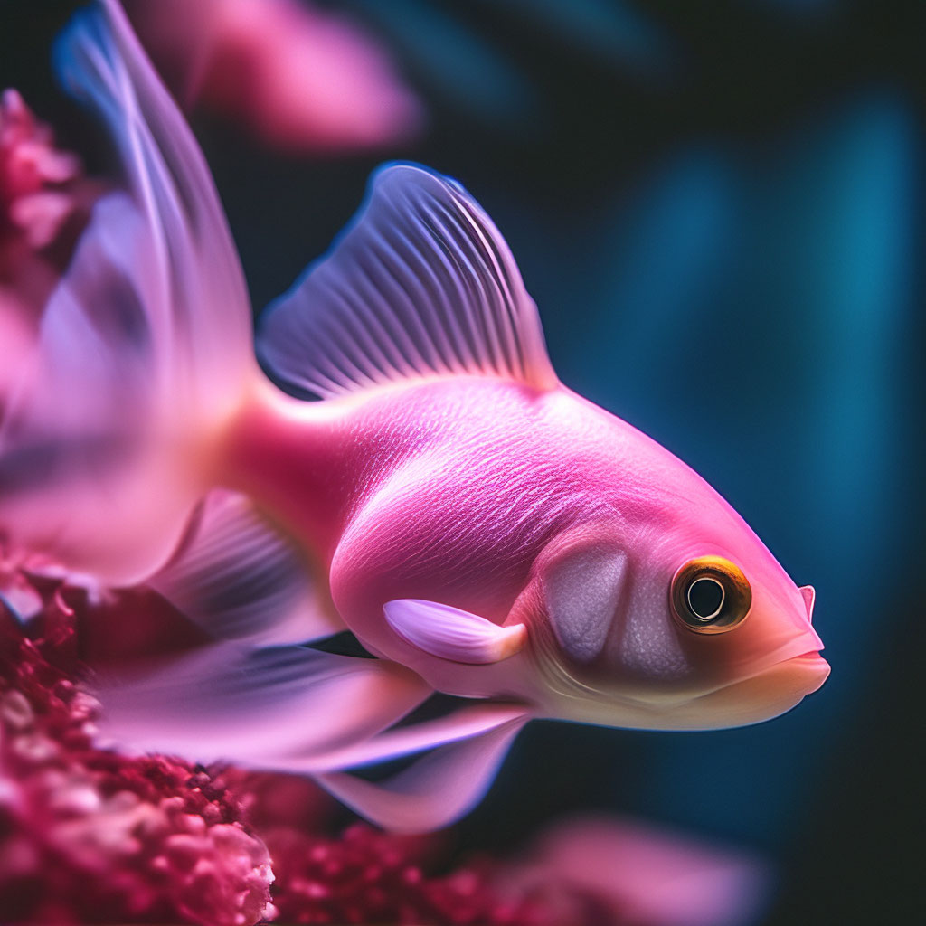 Розовая рыбка» — создано в Шедевруме