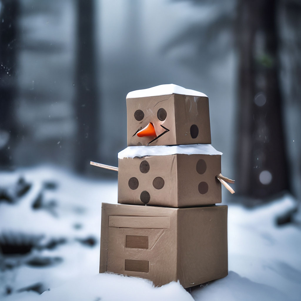 Снеговик картон