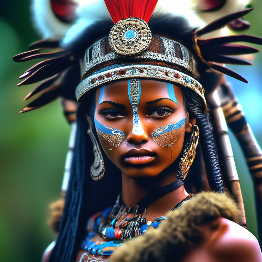 Самая красивая девушка племени мумбу…» — создано в Шедевруме