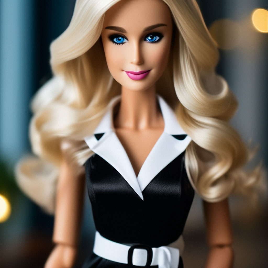 Barbie doll blue eyes evening