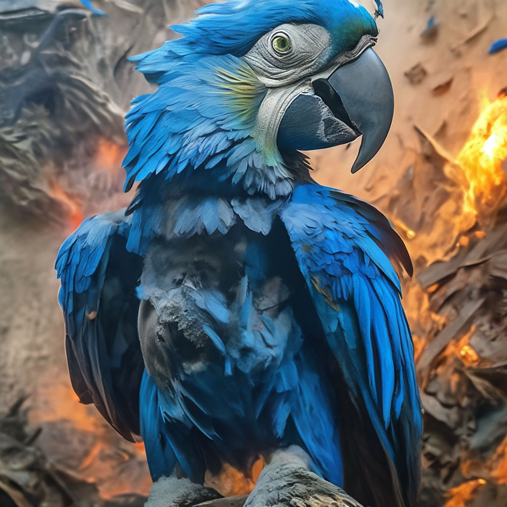 В зоопарке Сан-Паулу впервые родился голубой ара