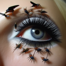 «Eyelashes fly off the eyes -birds, surrealism, professionally ...