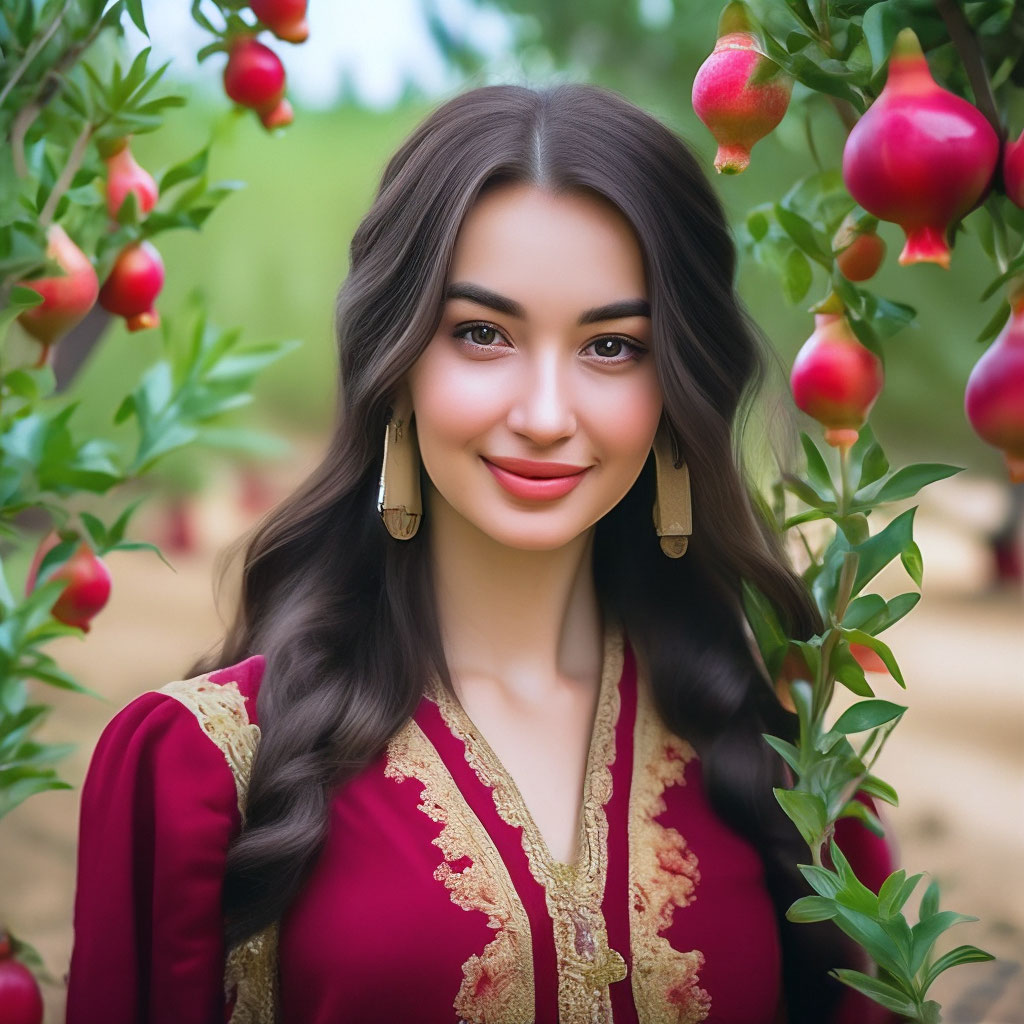 Красивая узбекская девушка в …» — создано в Шедевруме
