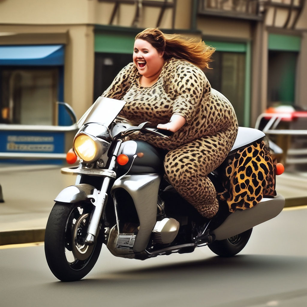 Fat chick on motorcycle hotsell