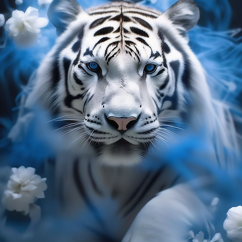 Белый тигр, art fantasy, сюрреализм…» — создано в Шедевруме