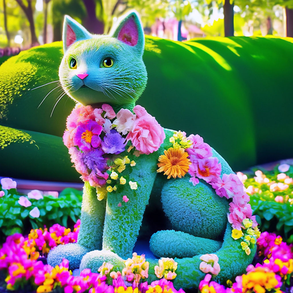 Topiary Cat: топиарий в виде кошки - людям нравится такое творчество