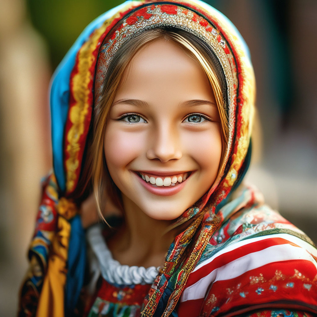 Славянская внешность девушки