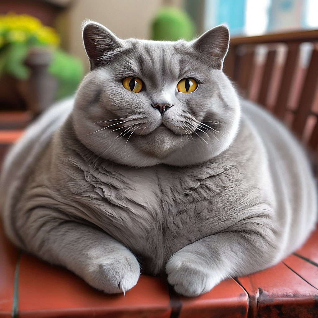 Толстый кот, серый кот, жирный кот…» — создано в Шедевруме