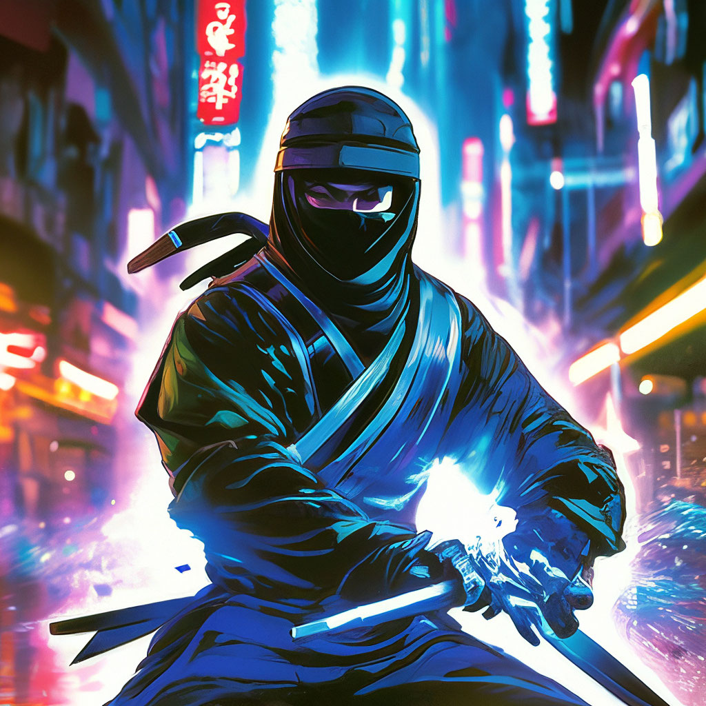 Ninja,art,1990, профессиональная …» — создано в Шедевруме