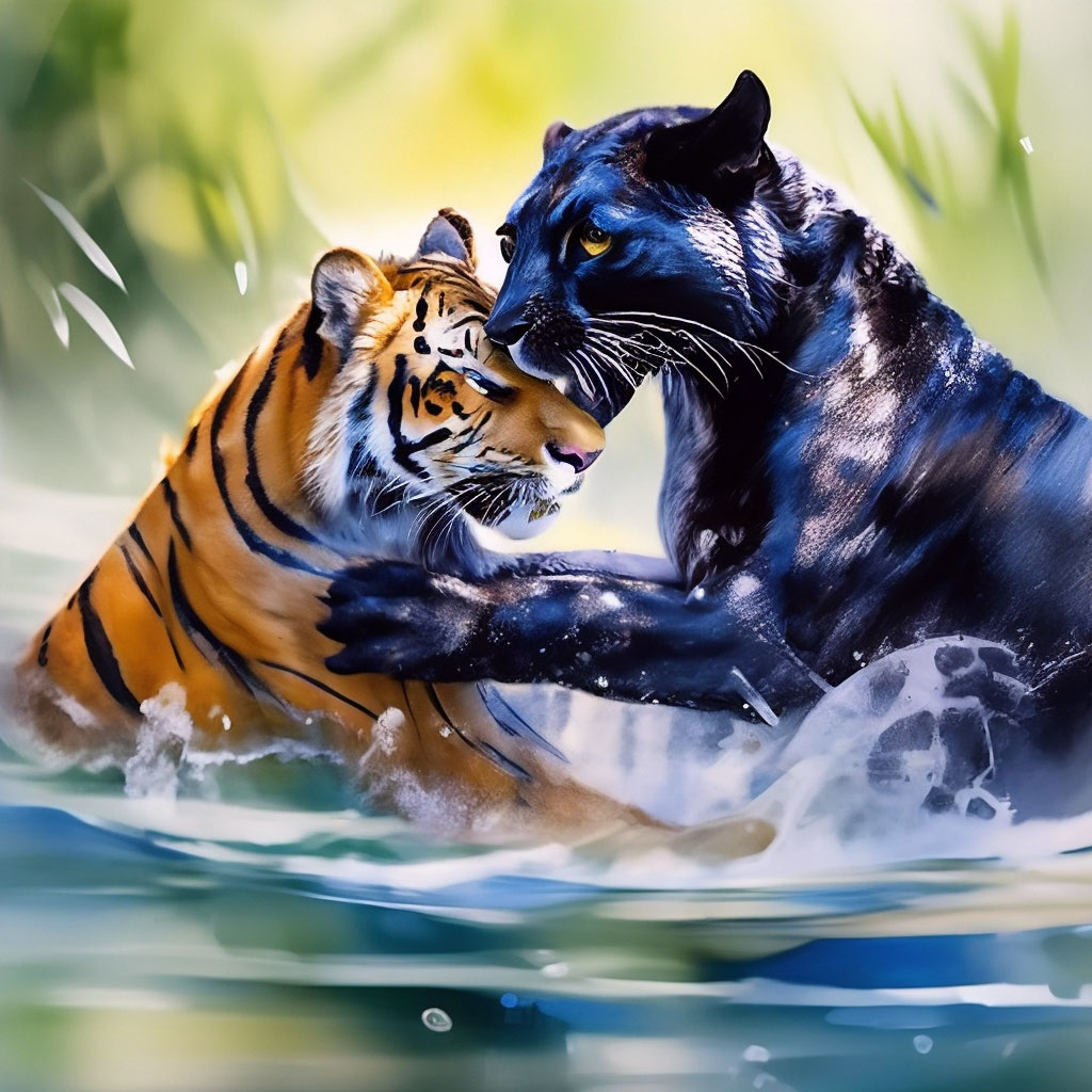 Тигр и пантера - 65 фото