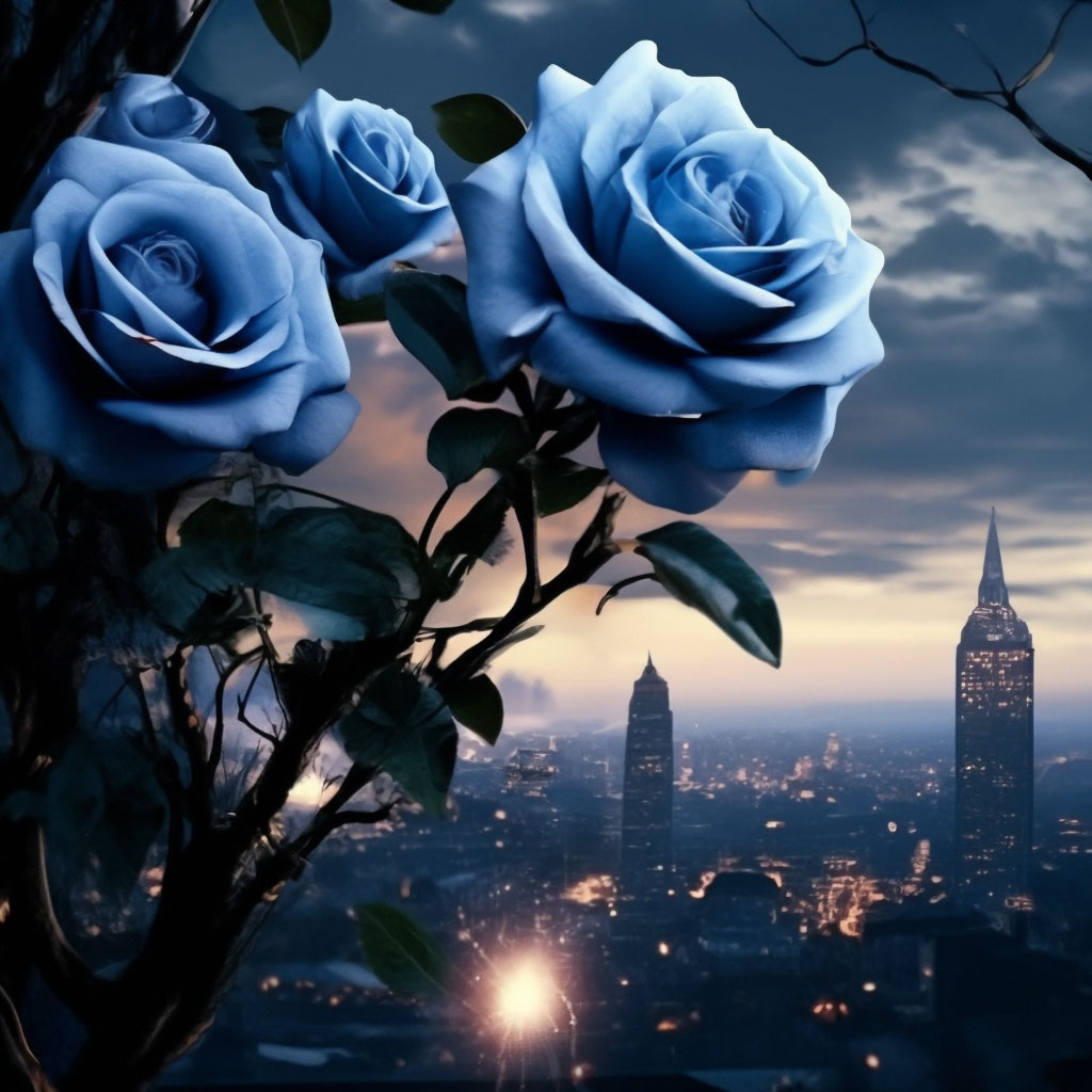 Букет синих роз (54 фото)