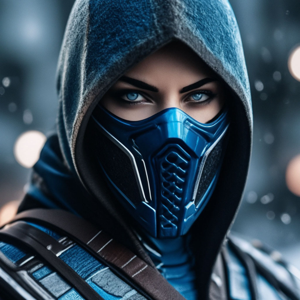 Cinematic shot of female Sub-Zero …» — создано в Шедевруме