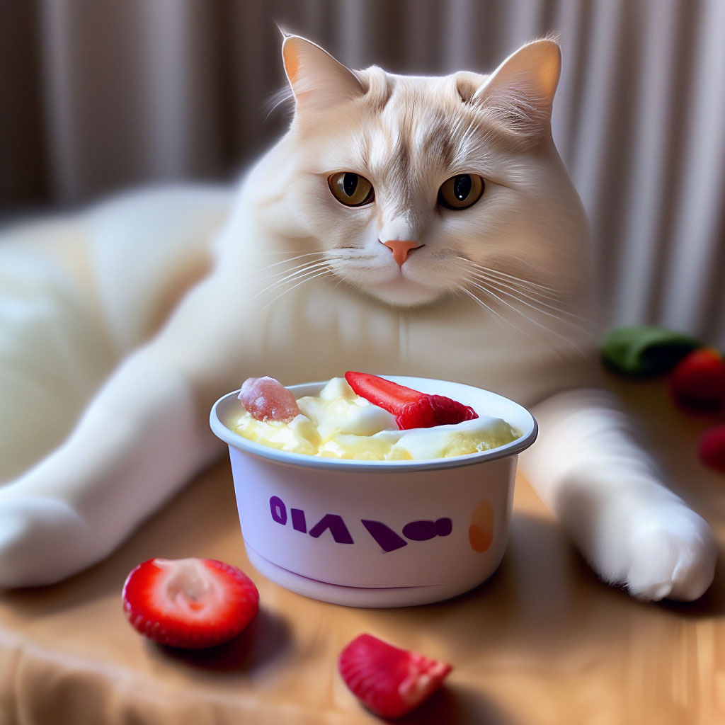 GIF yogurt standing cat - animated GIF on GIFER